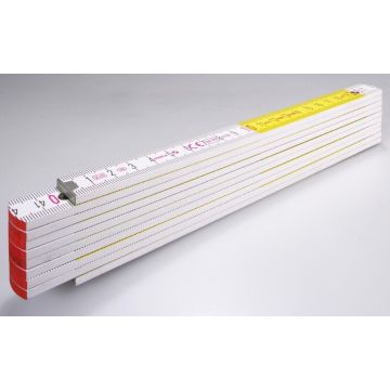 Stabila 717 Plooimeter wit/geel 2m