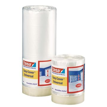 Tesa Krepp 4368 maskeringsfolie met lichte crêpepapieren kleefband 2100mm x 33m