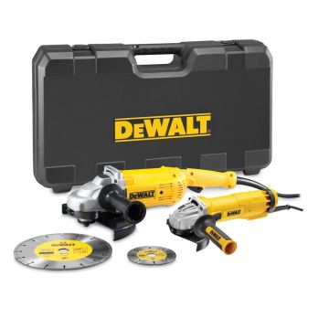 Dewalt DWE492SDT-QS Voordeelset: 2200W Haakse slijper 125/230mm met 2 diamantschijven