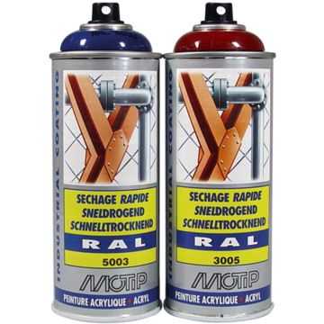 Motip Acryl Industrial 400ml Mat RAL 9005 Diep Zwart