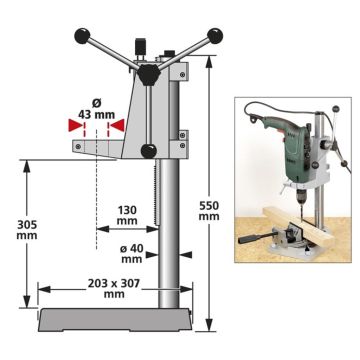 Wolfcraft Boorstandaard (CE) Ø 43 mm