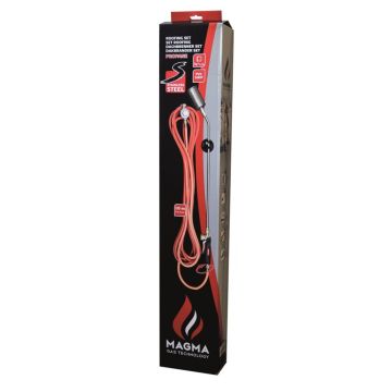 Magma Turbo Roofingbrander Set, Bi-soft, L900 x 60mm, Inox met 10m Slang & Drukregelaar 4 Bar