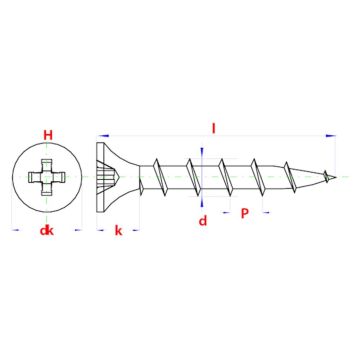 PGB Snelbouwschroef "C" 4,2x75 gefosf.