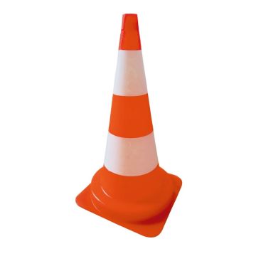 Vinmer Oranje Fluo Kegel 75cm Met Wit Geverfde Strook