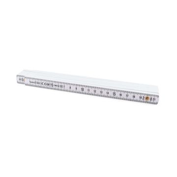 Solid Plooimeter Uit Kunststof 2m x 16mm - Wit - Fiber