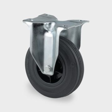 Tente Bokwiel met plaat, rubber band 200mm 205kg 3478-PVR-200-P63
