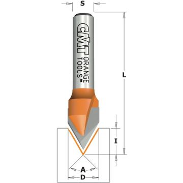 CMT Laser point D=12.7 x 10mm 60° L=51 S=8 Z2