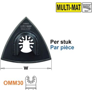 CMT Geperforeerde schuurvoeten W=93mm Velcro