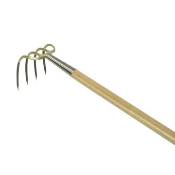 AVR Kleine vierhaak met stift met bol-steel 135cm