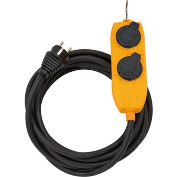 Brennenstuhl Bouwplaatsen-kabel IP54 met contactdozenblok 10m zwart H07RN-F 3G2,5
