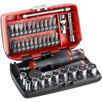 Facom Ultra compacte nano doppenset 1/4" met ratel - 38-delig