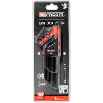 Facom 83SH.JP9BPB Set van 9 inbussleutels lang