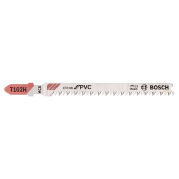 Bosch PRO Plastics PVC clean T102H decoupeerzaagblad, 100mm, 5-delig