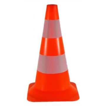 Vinmer Oranje Fluo Kegel 50cm Met Wit Geverde Strook