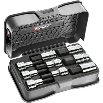 Facom Set van 9 schroevendraaierdoppen 6-kant 1/2"