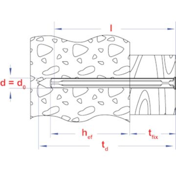 PGB SMART Spanhuls in gehard veerstaal 8x150 Zn