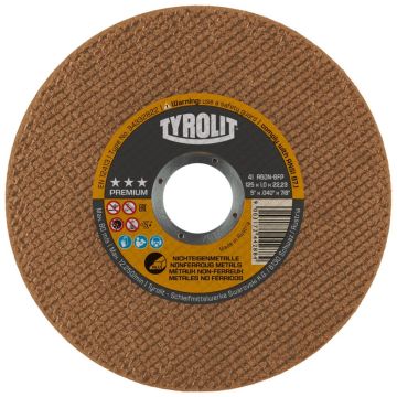 Tyrolit Premium doorslijpschijf voor haakse slijpers 41 115mm x 1,6mm x 22,23mm A 46 N- BFP