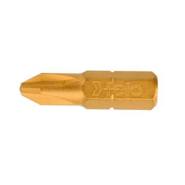 Felo Bit. TiN C 6.3 x 25mm PH 2 (10 stuks)