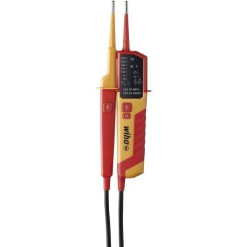 Wiha Spannings- en doorgangstester 12 - 1.000V AC, CAT IV incl. 2x AAA-batterijen