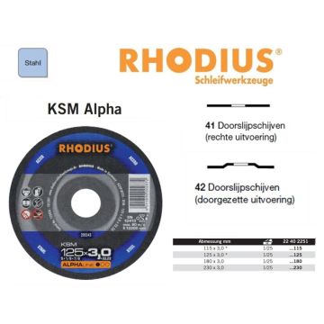 Rhodius KSM 230x3.0x22.23