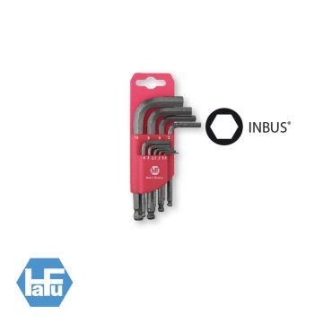 HAFU Stiftsleutelset met kogelkop - INBUS - 9 delig - Kort