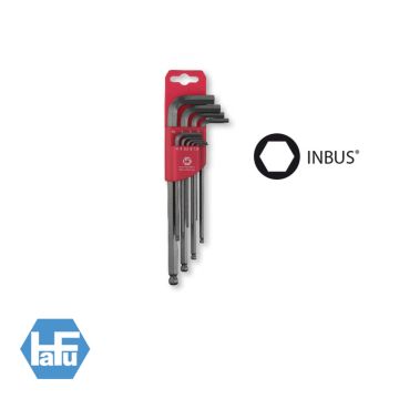 HAFU Stiftsleutelset met kogelkop - INBUS - 10 delig - Lang