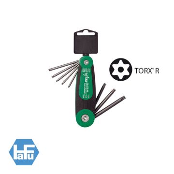 HAFU Stiftsleutelset “FOLDEX® DUO” - 2K inklapbare houder - TORX® R - 8 pcs - TX9>TX40