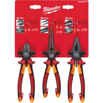 Milwaukee Tangenset VDE (3-delig) (4932464567/4932464564/4932464572)