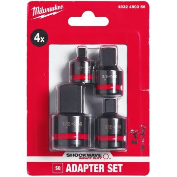 Milwaukee Doppen Verloopstukken Set Shockwave