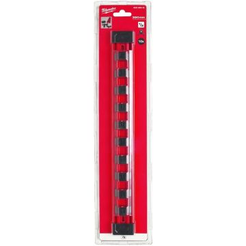 Milwaukee Doppenrail 350mm Inclusief 10 Clips 1/2 Doppen