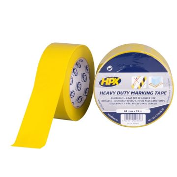 HPX Zelfklevende hoogwaardige markeringstape  - geel 48mm x 33m