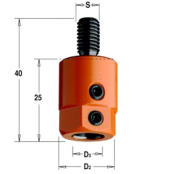 CMT Boorhouder D=19.5mm S=M8 RH (rechtsdraaiend)