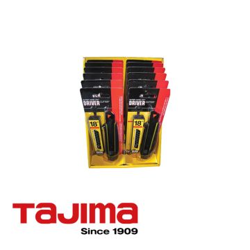 Tajima Driver cutter met geharde tip om te vijzen - 18 mm bloccageknop + 13 x Razar Black