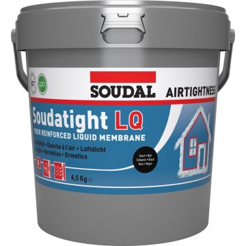 Soudal Soudatight LQ lucht- en dampdicht membraan zwart 4,5kg
