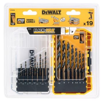 Dewalt DT70728-QZ 19-delige metaalboren Black & Gold (1mm-10mm) in TOUGH CASE