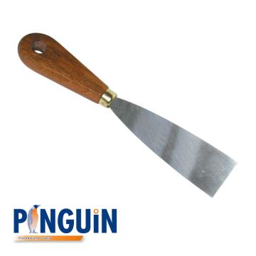 Pinguin Plamuurmes 30mm Houten Greep - Verchroomd Staal