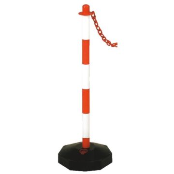 Vinmer Afbakenpaaltje 90cm Met Plastiek Voet Rood/wit