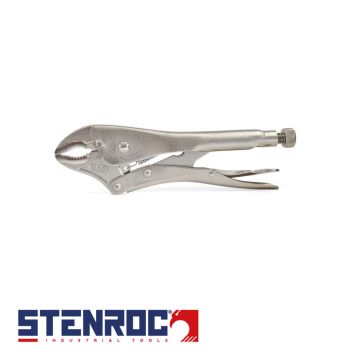 Stenroc Griptang gebogen bekken + draadknipper 175 mm / 107-CJC 