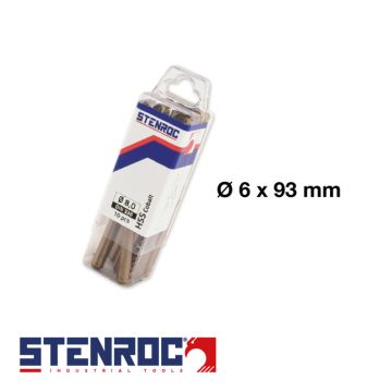 Stenroc HSS-Cobalt DIN 338 - 10 st. - 6,00 mm (per 10st/box)