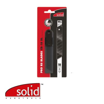 Solid PRO-RS Afbreekmessen CB-18BL, ZWART, per 10 stuks - 18 mm x 0,50 mm