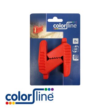 Color Line Lijn blok, rood rubber 75x48x35 mm (per 2 stuk)