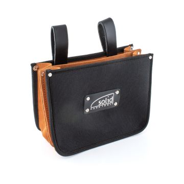 Solid Nageltas. Dubbele tas lederen bodem 2 riempjes