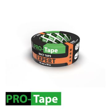 Pro-Tape Duct Tape - Expert - Zwart - 50mm x 50m
