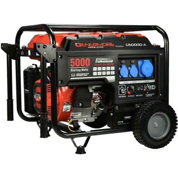 Genermore Stroomgroep G5000D-A 4500W Benzine 5.0 KVA 