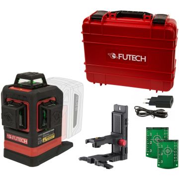 Futech MC3D Kruislijnlaser Groen (zonder accu)