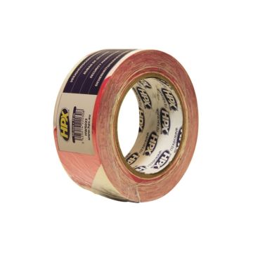 HPX Zelfklevende markeringstape - wit/rood 50mm