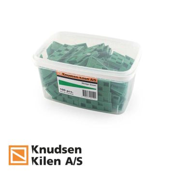 Knudsen Schuine spieën 10x30x80mm - groen (100 stuks)