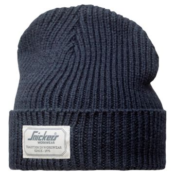 Snickers AW Vissers Beanie Maat unique Navy 90239500000