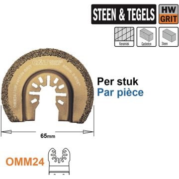CMT Ronde HW W=65mm HW-korrel CMT universele