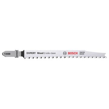 Bosch EXPERT ‘Wood 2-side clean’ T 308 B decoupeerzaagblad 5-delig
